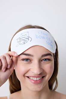 Bowtiful Kırık Beyaz Uyku Gözlüğü