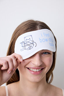 Bowtiful Kırık Beyaz Uyku Gözlüğü_1