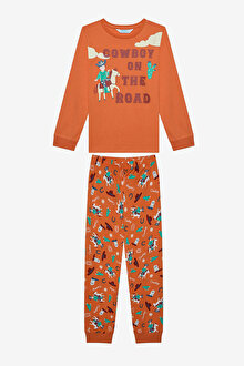 Erkek Çocuk Cowboy 2li Çok Renkli Pijama Takımı_1