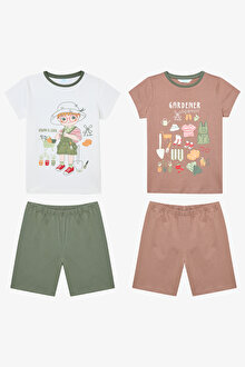 Erkek Çocuk Gardener Çok Renkli 2li Pijama Takımı