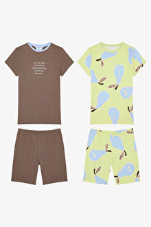 Erkek Çocuk Pears Çok Renkli 2li Pijama Takımı