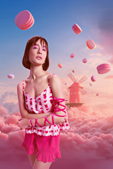 Carrie Printed Açık Pembe Atlet - Penti Loves Paris Koleksiyonu