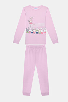 Kız Çocuk Picklebunny Çok Renkli 2li Pijama Takımı_1