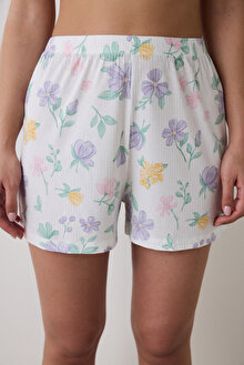 Love More Printed Şort Çok Renkli Pijama Altı