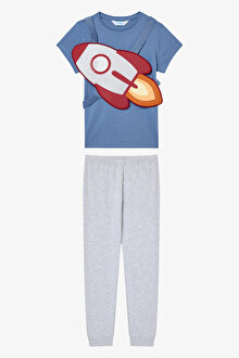 Erkek Çocuk Rocket Çok Renkli Pijama Takımı