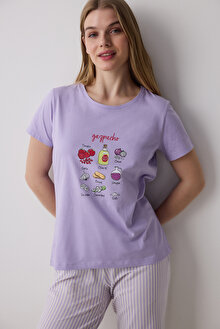 Gazpacho Lila Pantolon Pijama Takımı_1