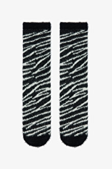 Beyaz Zebra Desenli Ev Soket Çorabı PNH7Q21Y25SK-WHI - Beyaz - Penti