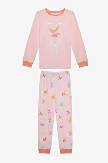 Kız Çocuk Put On Ribbon 2li Çok Renkli Pijama Takımı_1
