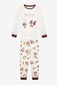 Pamuklu Kız Çocuk Gross 2li Çok Renkli Pijama Takımı_1