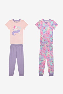 Kız Çocuk Magical 2li Çok Renkli Pijama Takımı