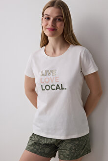 Live Love Local Şortlu Çok Renkli Pijama Takımı