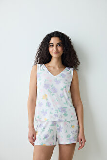 Love More Printed Çok Renkli  Atlet