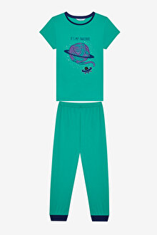 Erkek Çocuk Cat Galaxy 2li Çok Renkli Pijama Takımı_1