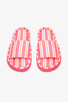 Mara Striped Kırık Beyaz Terlik