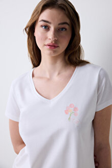 Cute Floral Çok Renkli Kapri Pijama Takımı_1