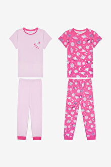 Kız Çocuk Blast Off 2li Çok Renkli Pijama Takımı
