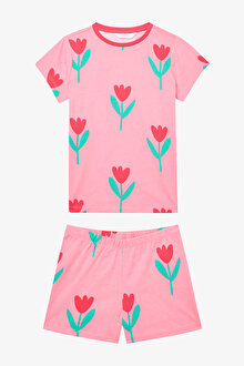 Kız Çocuk Flowers Çok Renkli 2li Pijama Takımı_1