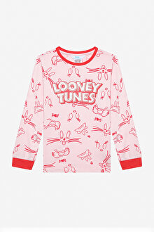 Kız Çocuk Pinky Looney Çok Renkli Pijama Takımı_1