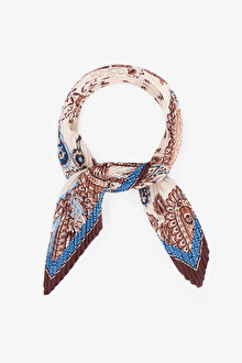 Ekru Denisa Şal Desenli Bandana PY8SBTE925SK-E10 - Ekru - Penti