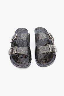 Glitter Jelly Siyah Terlik