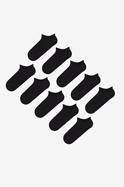 Basic Siyah 10lu Patik Çorap