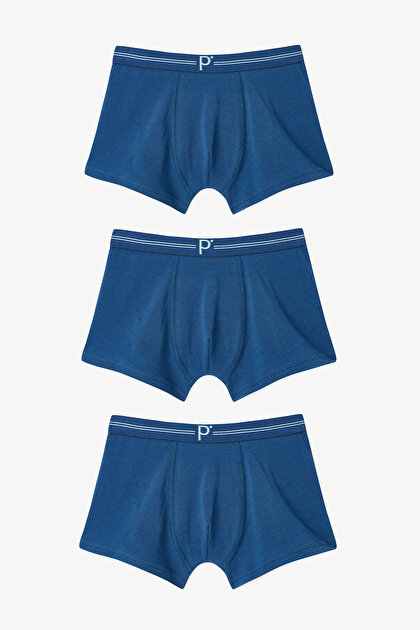 Koyu Mavi Erkek Çocuk Navy 3lü Boxer