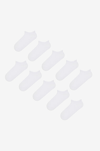 Basic Beyaz 10lu Patik Çorap