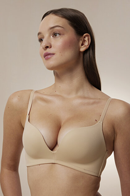Nude Decollette Push Up Bra