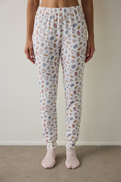 TEA PARTY PRINTED PANT, L, MIX MIX