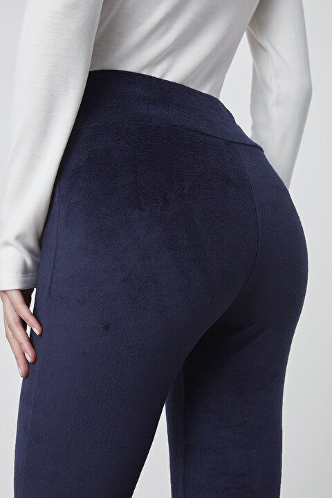 Lacivert New Velvet Tayt - 4
