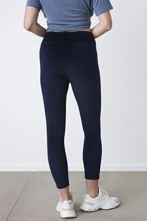 Lacivert New Velvet Tayt - 7
