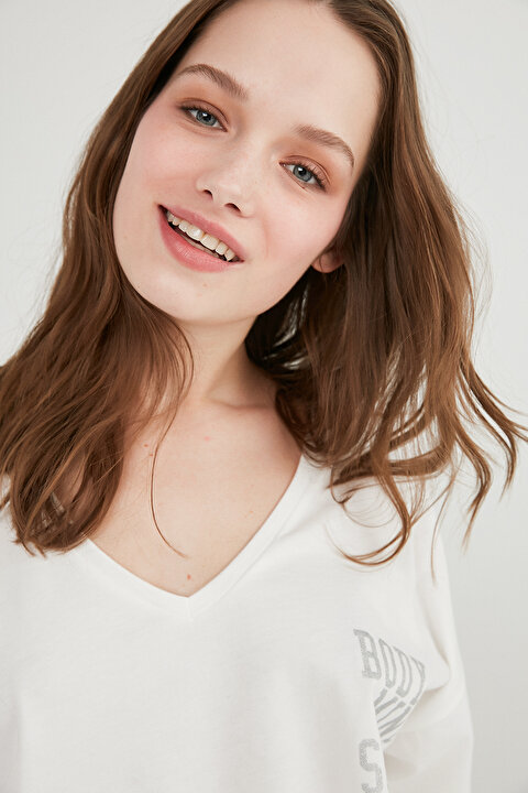 Pft V Neck Oversize Tişört - 3