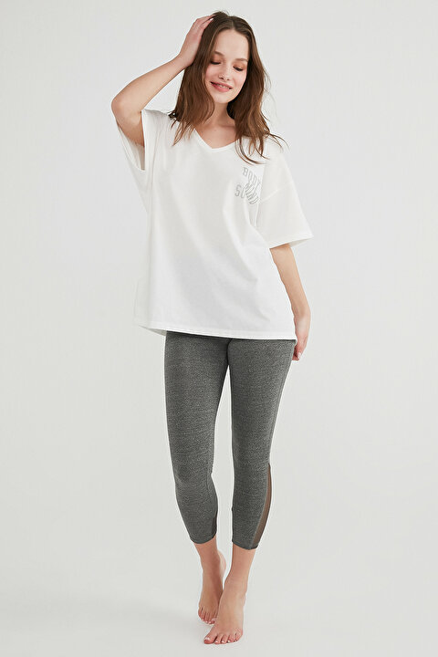 Pft V Neck Oversize Tişört - 5