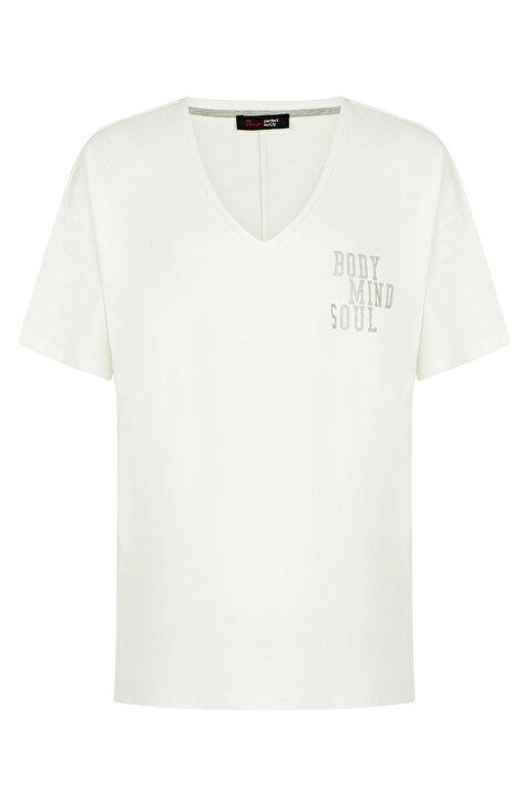 Pft V Neck Oversize Tişört - 6
