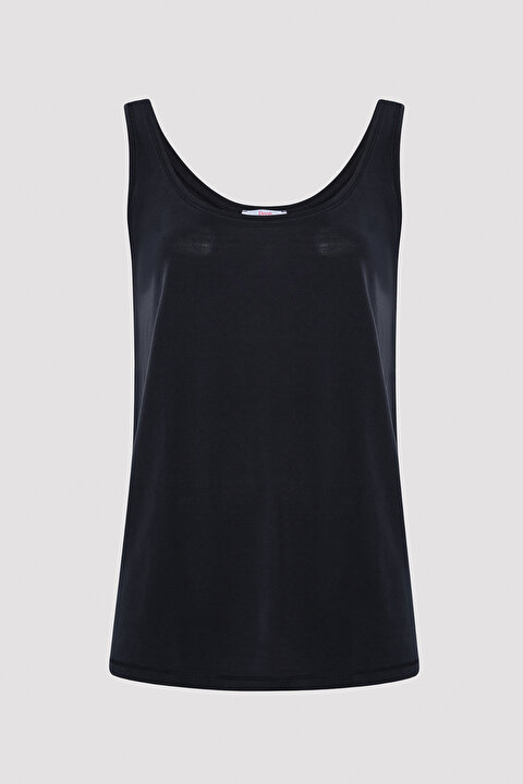 ★GLOWNY★ PURE MODAL SLIT TANK BLACK Women's Tri-Blend Racerback Tank - Vintage Black | 6733 | NLA