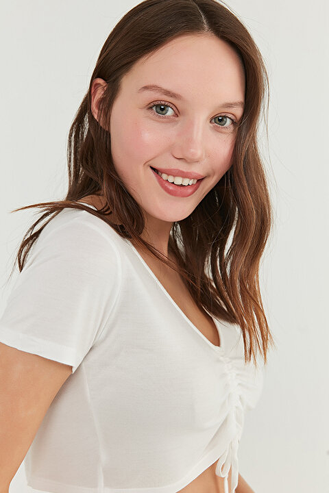 Pft V Neck Crop Tişört - 3