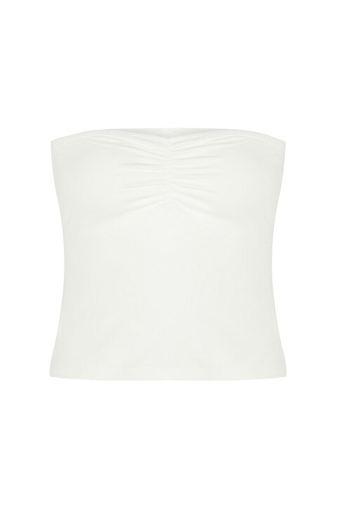 Beyaz Tube Top Üst - 5