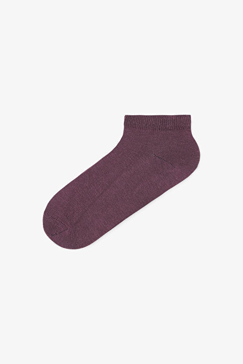 5 Çift Pamuklu Dama ve Çizgi Desenli Patik Çorap - 3