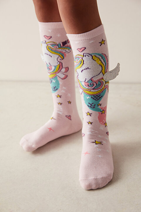 Kız Çocuk Wings Unicorn Çorap