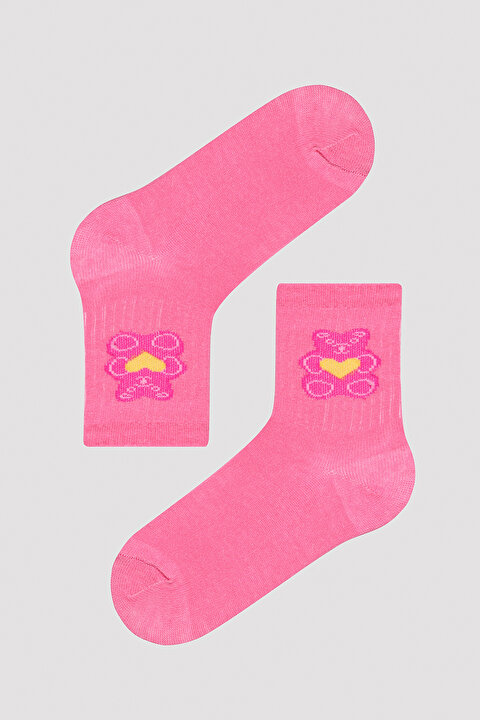 Kız Çocuk Jelly Bear 4lü Tenis Soket Çorap - 3