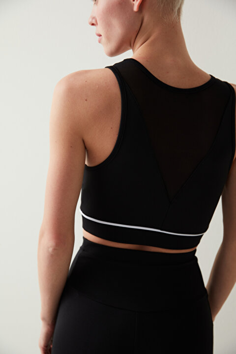 Mesh Detailed Sports Bra - 8