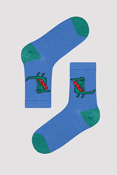 Erkek Çocuk Crocodile 4lü Soket Çorap - 4