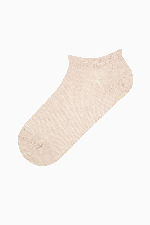 5 Çift Pamuklu Delikli Nefes Alabilen Burun Dikişsiz Patik Çorap - 3