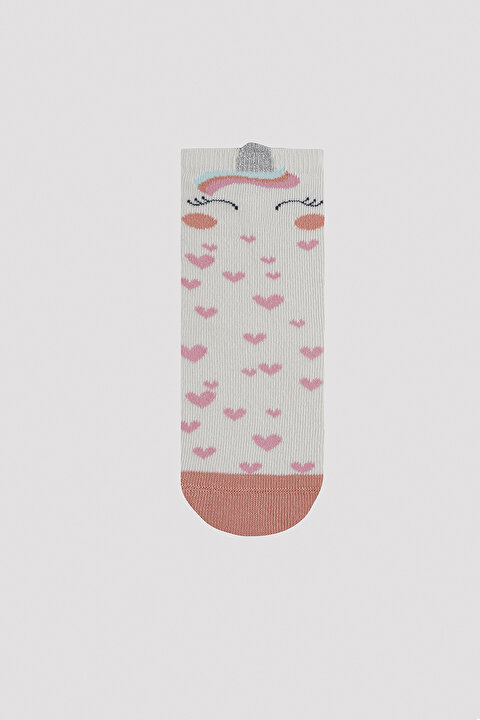 Girl Glitter Detailed Unicorn 4 Pack Socket - 4