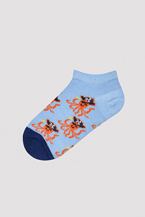 Boys Summer Vibes Navy Blue 4in1 Liner Socks - 5