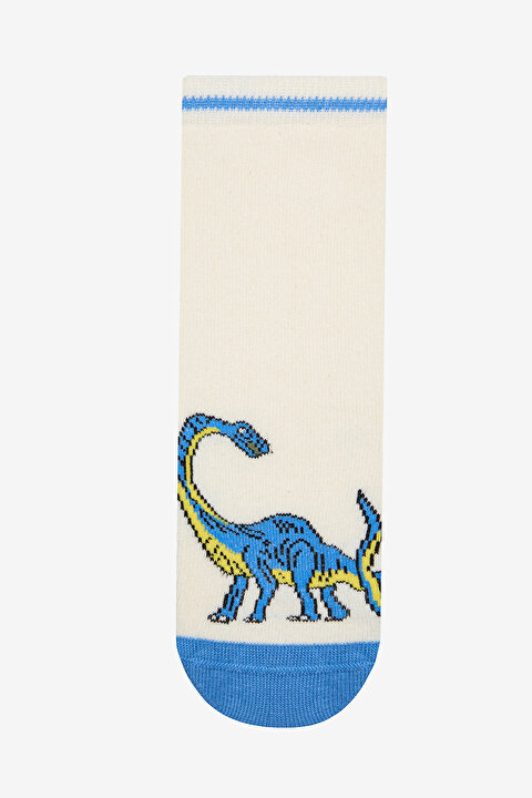 Erkek Çocuk Dinosaur Age 4lü Çok Renkli Soket Çorap - 5