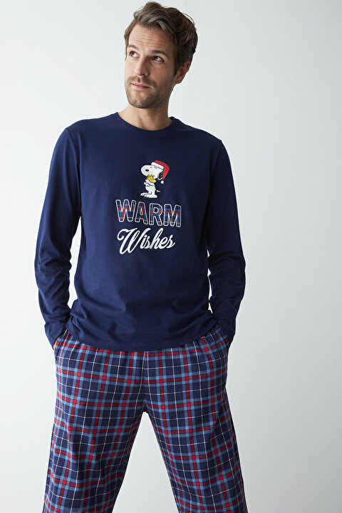 Men Family Snoopy Cosy Takım - 3