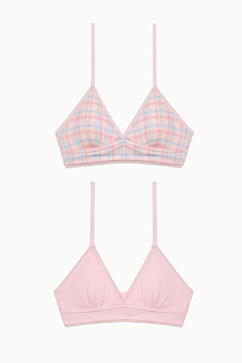 【美品】ilfelino layered upper bra Geometrik Desenli My First Bra Autumn Çıkarılabilir Kaplı 2'li