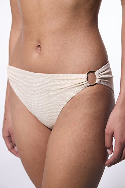 Ekru Jessi Side Tokalı Bikini Altı - 4
