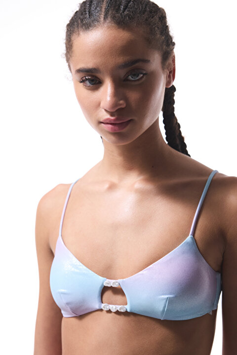 Jamie Boncuklu Çok Renkli Bikini Üstü  - Gamze Erçel Koleksiyonu - 3